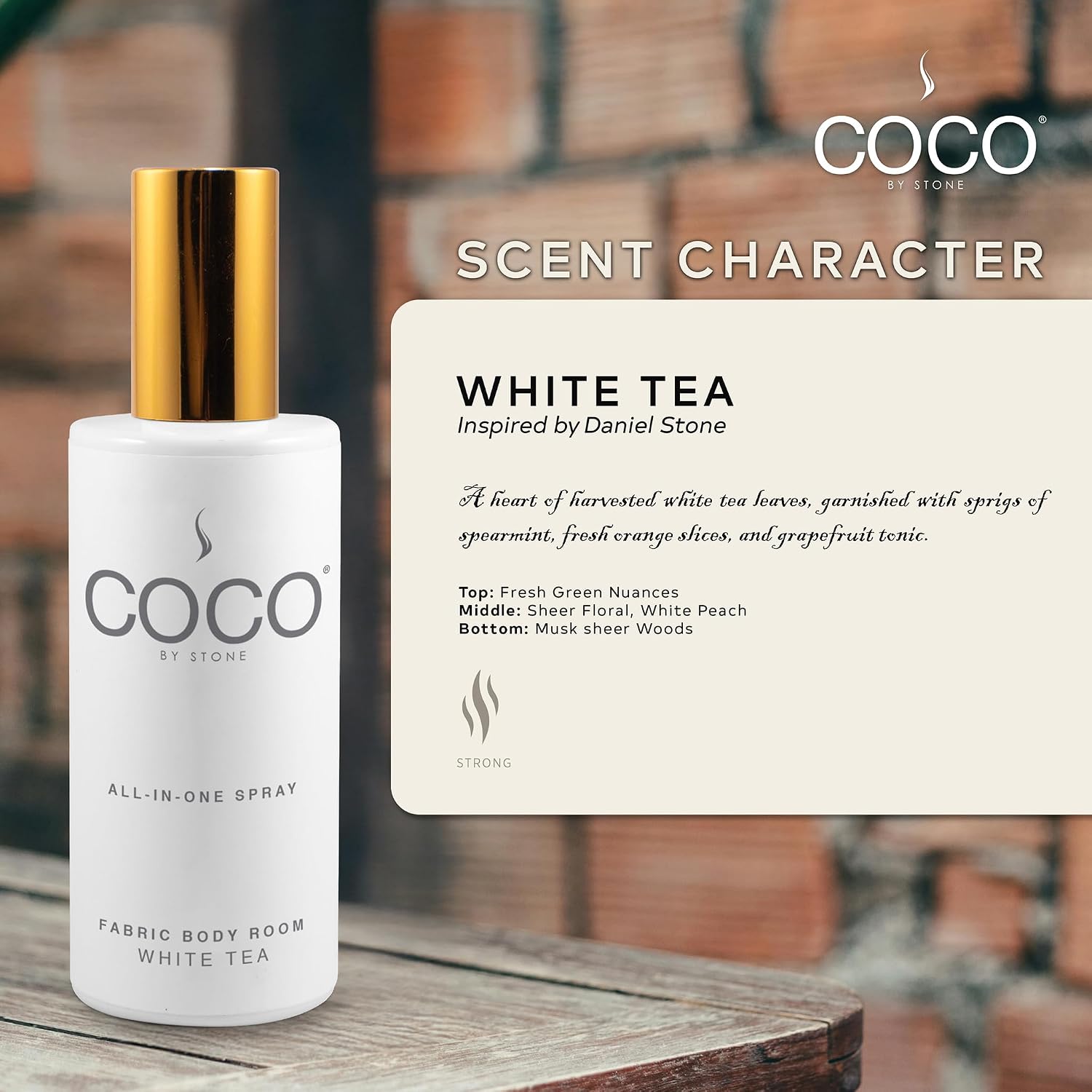 COCO by Stone 5oz All-in-One Spray White Tea Fabric & Room Mist