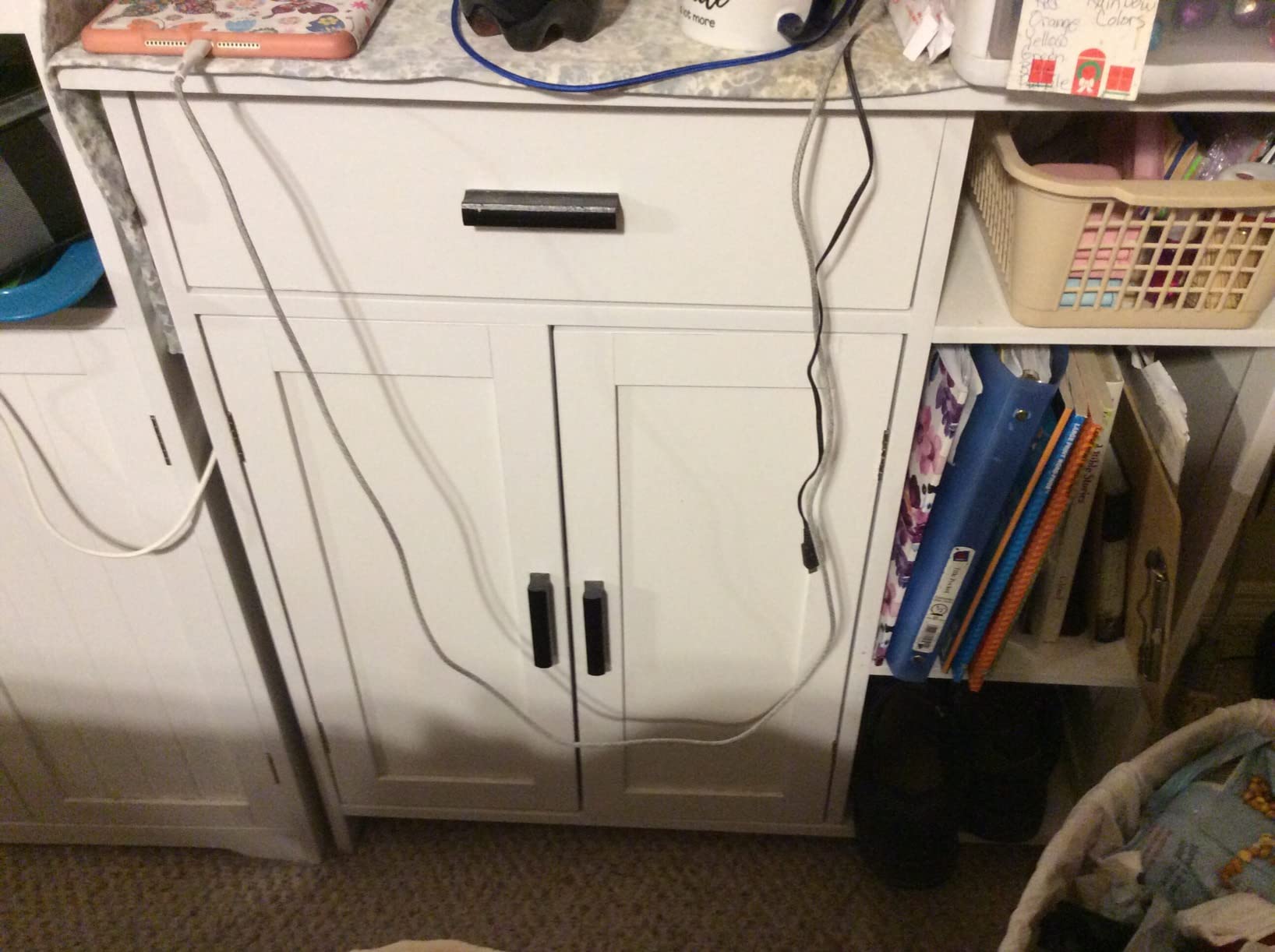 17/mo Finance WEENFON Storage with Doors and Shelves, Floor