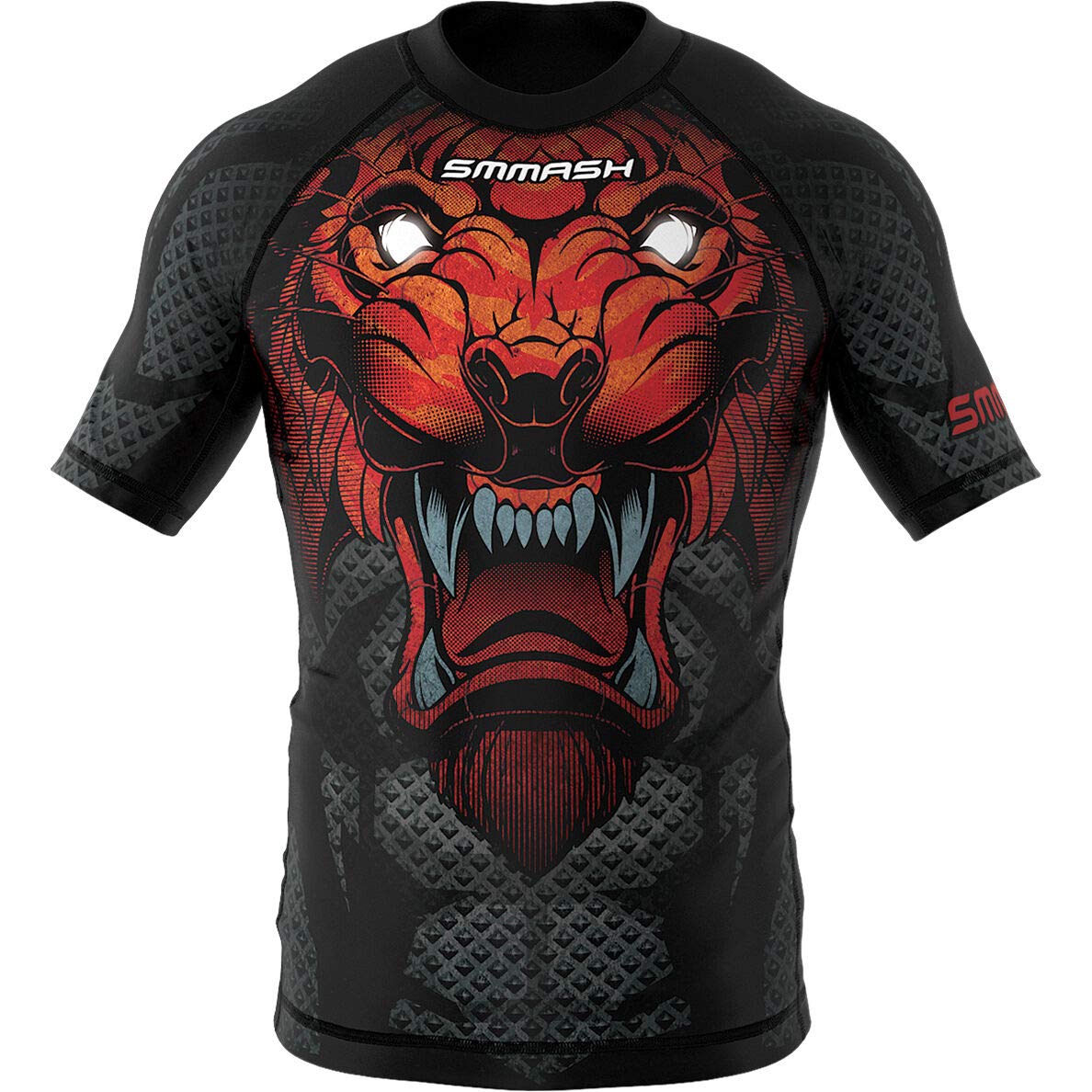 SMMASH Helion Rashguard Hombre Manga Corta, Camisetas Hombre para MMA, Artes Marciales, Krav Maga, BJJ, K1, Karate, Material Transpirable y Antibacteriano — view 30