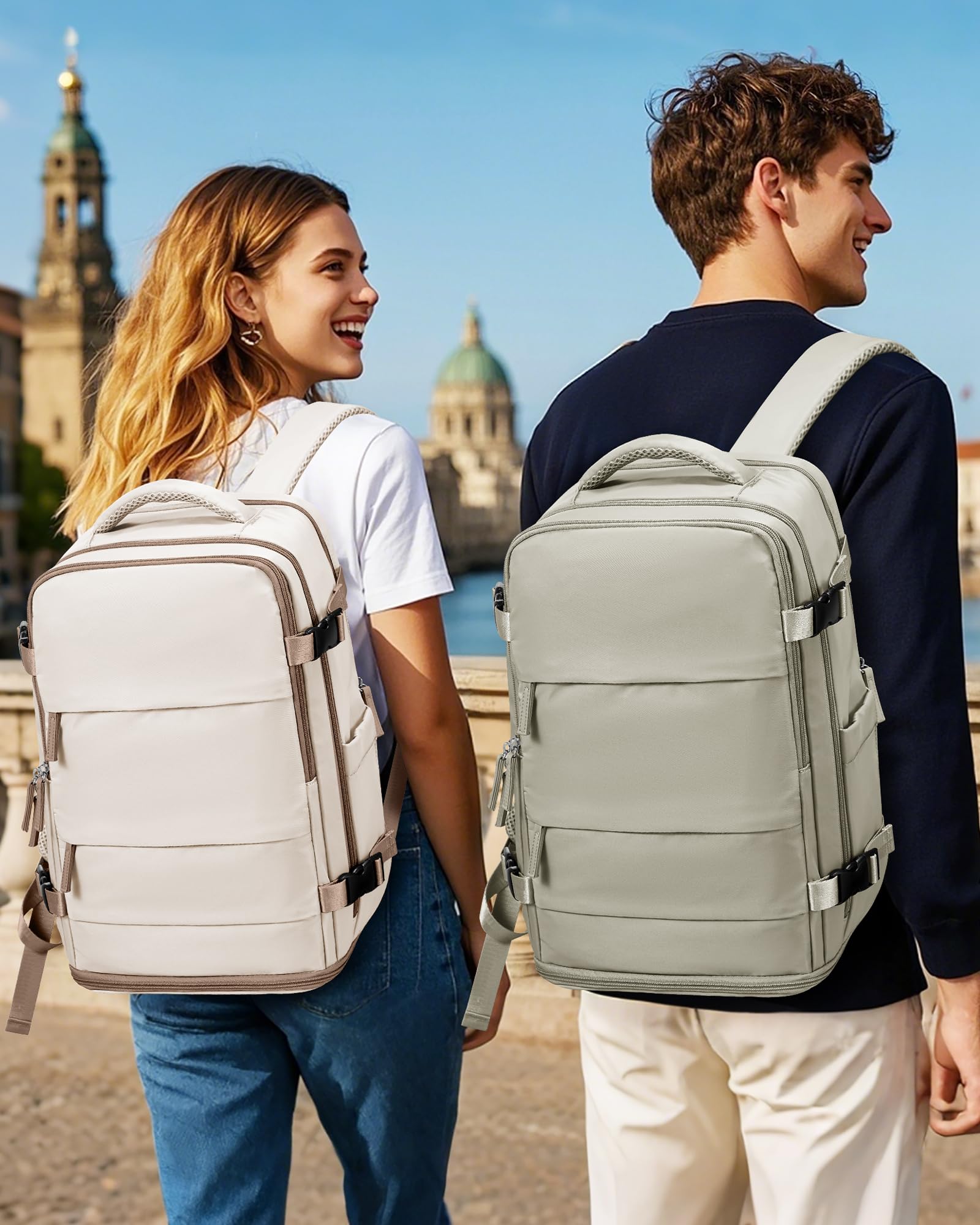 SZLX Zaino Ryanair 40x30x20 Sottovuoto con Pompa Zaino Ryanair 40x20x25 Donna Zaino da Viaggio Wizzair Bagaglio a Mano Uomo per Laptop da 14 Pollici Borse da Cabina 45x36x20 Easyjet con Porta Scarpe
