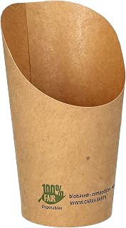 Papstar - Copa para envolver (redonda, 230 ml), color marrón