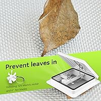 Vista 5 de RVMATE Ventilador de techo de 14" para RV/Caravana/Remolque, Blanco con ventilador de 12V de 6" de palas