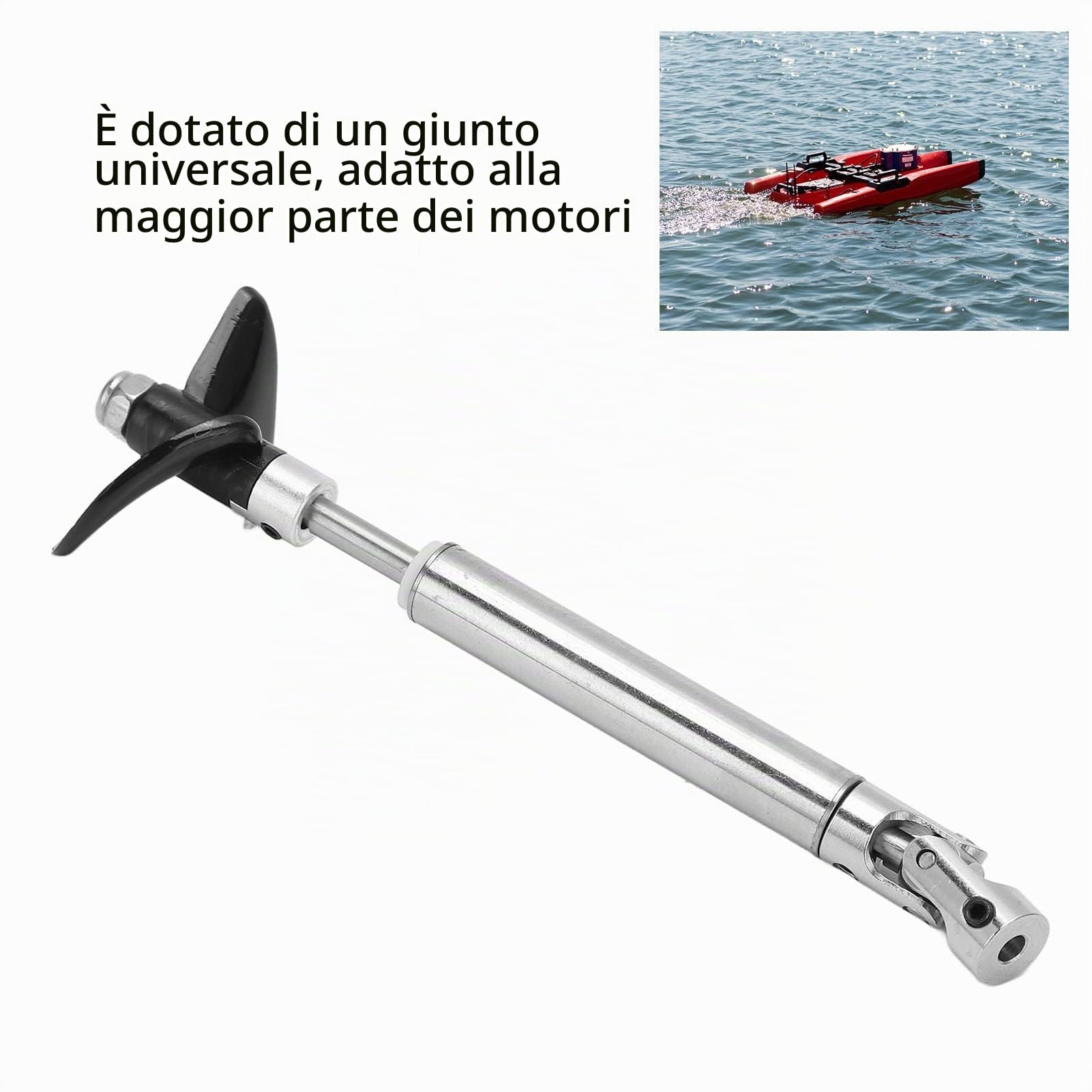 Agatige Assemblaggio dell'Albero di Trasmissione, Universale Kit ASSE di Trasmissione in Acciaio Inossidabile Assemblaggio dell'Albero del Modello di Nave per Barca RC