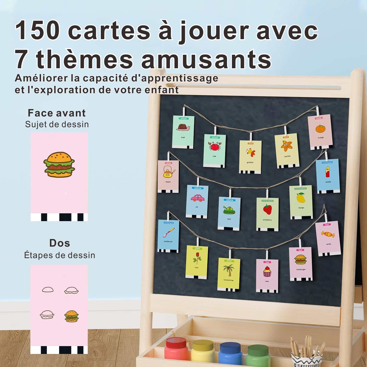 Robot Dessinateur Enfant Drawing Robot for Kids with 150 Cards and 17 Stylos à Dessiner Magic Cadeaux pour Enfants garçons et Filles