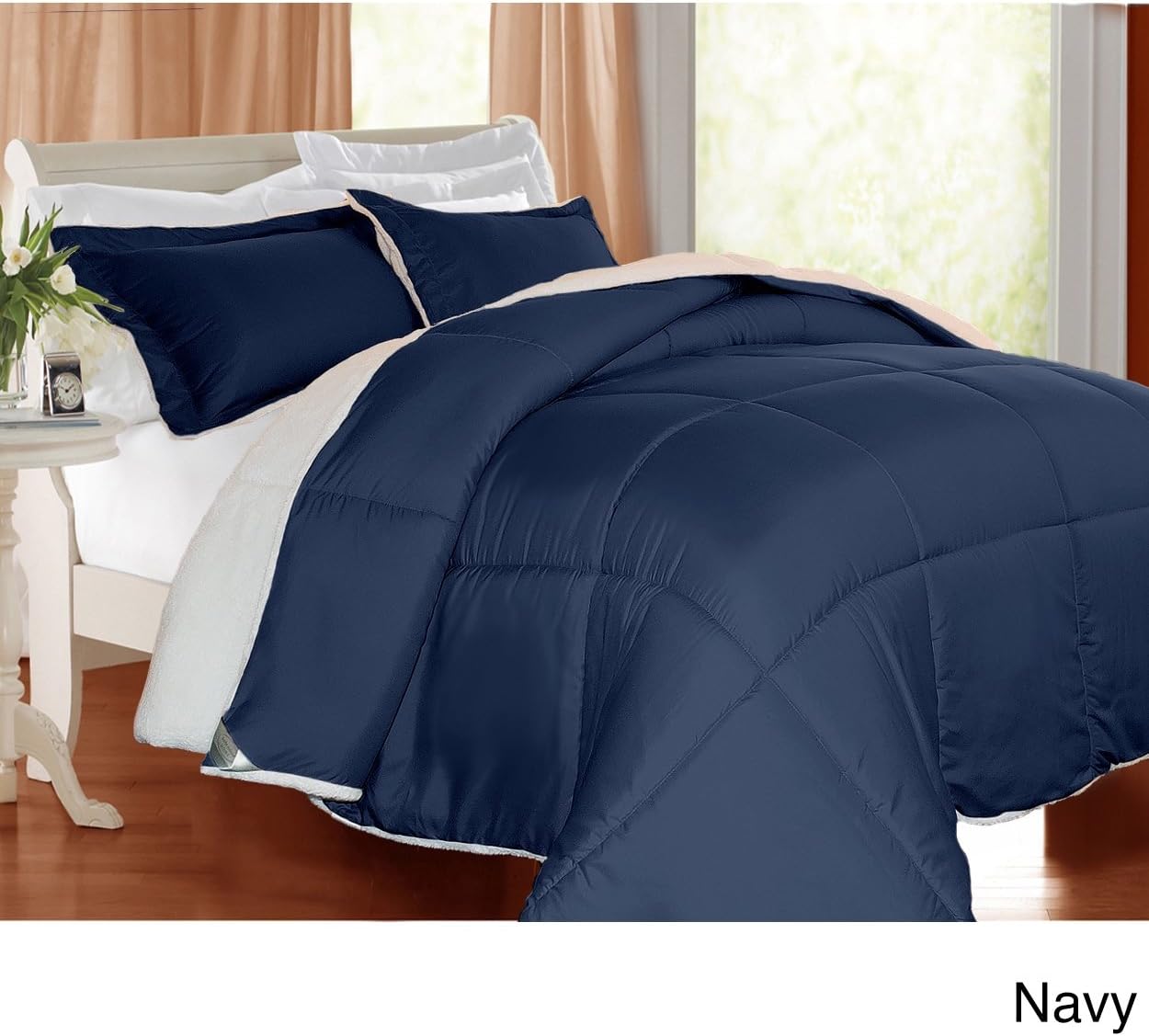 Kathy Ireland Home Essentials Microfiber/Sherpa 3 Piece