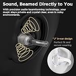 BUGANI Open Ear Earbuds Clip On Wireless Earbuds | Bluetooth 6.0 Headphones 5.1g Ultra-Light for Running Sports IPX5 Waterproof 24H Playtime ENC Clear Calls White