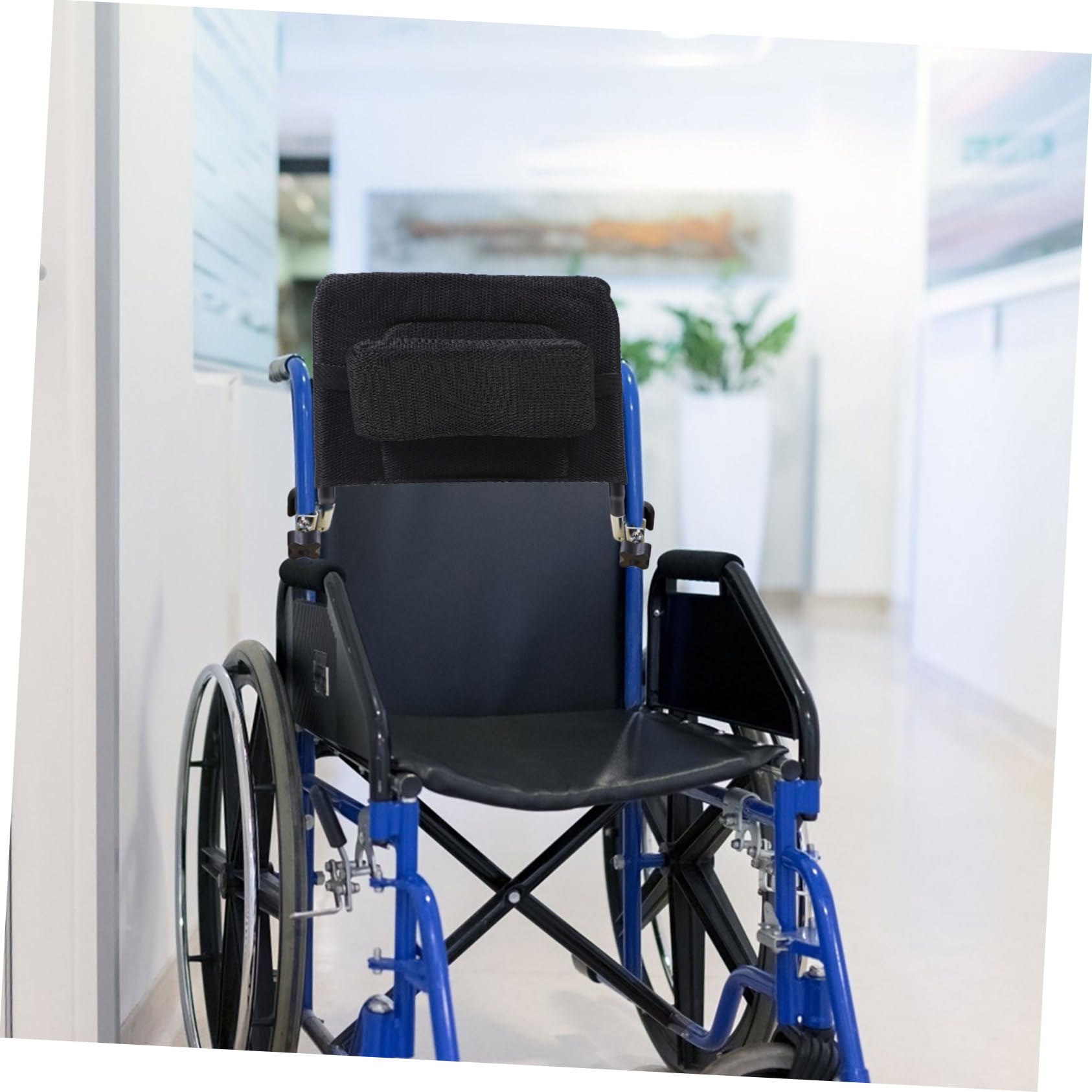 Accesorios Silla de Ruedas Respaldo Elevable y Desmontable, Extensor de Respaldo, Acero al Carbono y Malla Negra para Silla de Ruedas | Acero al Carbono, Acabado Acolchado y Suave, Accesorio para Reposacabezas y Cuello