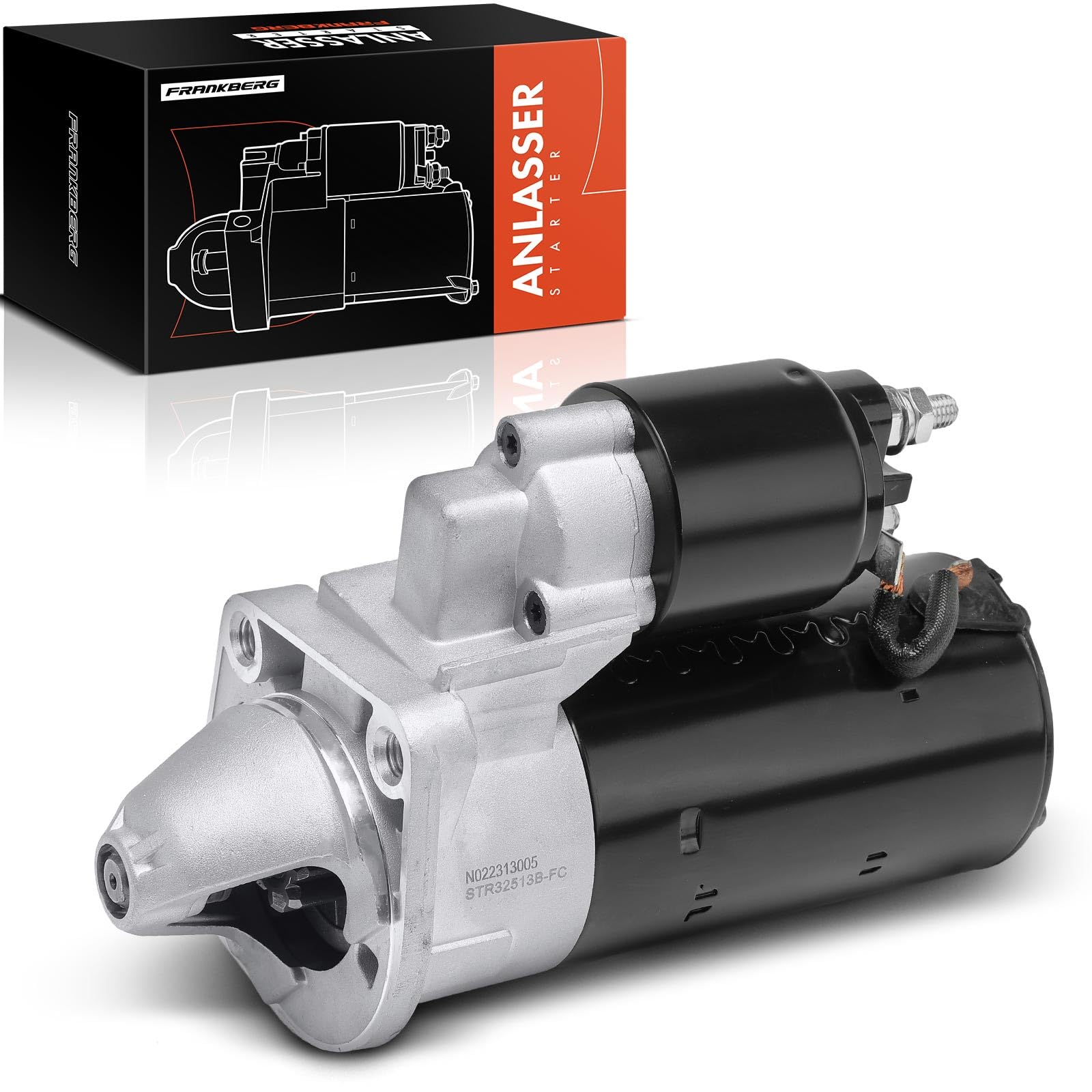 Frankberg Démarreur 2 kW 12 V 9 dents 0001109204, 1253808 | Compatible avec: Galaxy WA6, Tournoi Focus II DA DS FFS, Mondeo IV BA7, Focus II Berline DB DH FCH, Focus II DA DP HCP