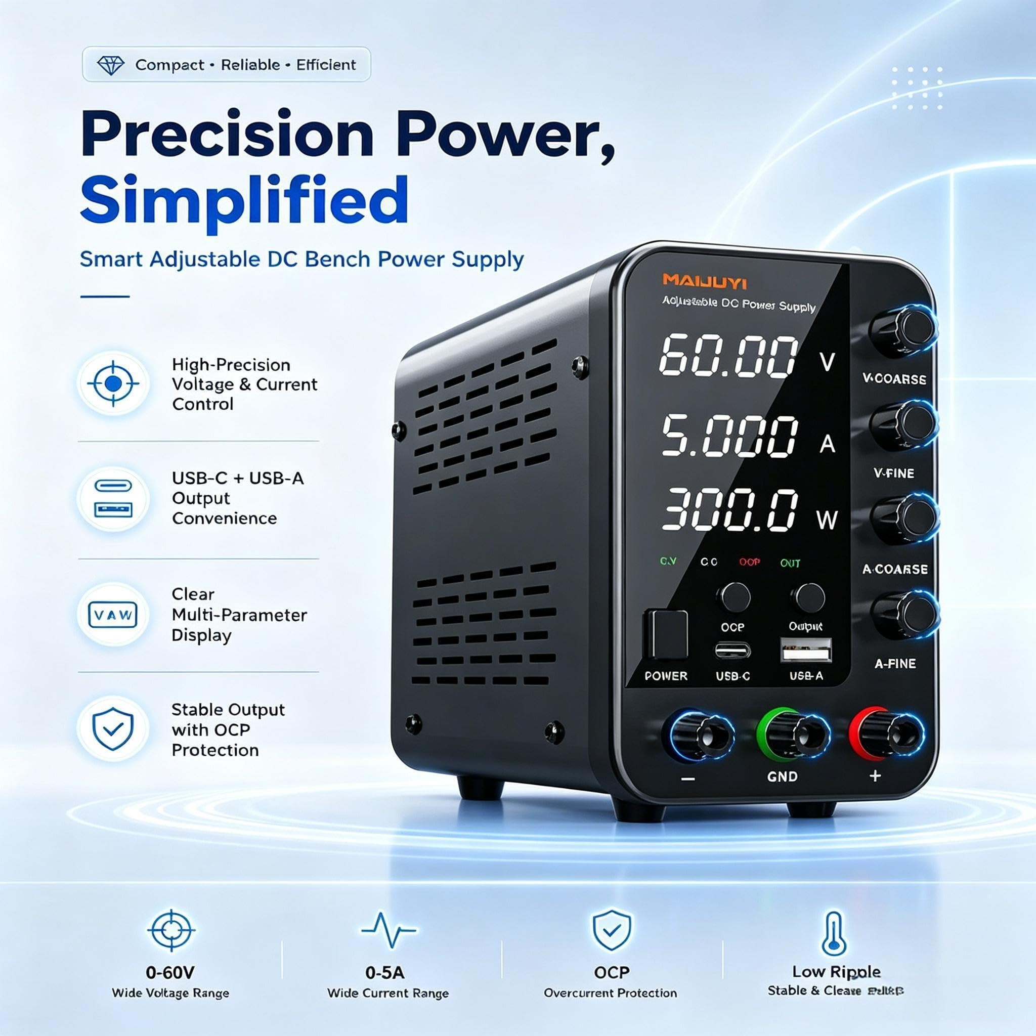 Fuente de alimentación conmutada CC 30 V 60 V 120 V