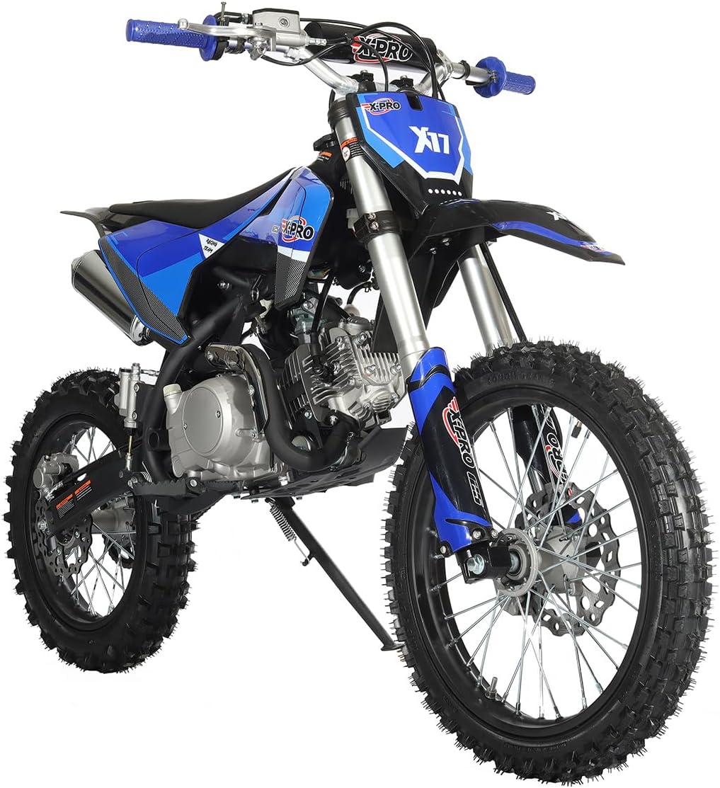 X-PRO X17 125cc Automatic Transmission Dirt Bike with Electric Start, Big 17"/14" Tires!