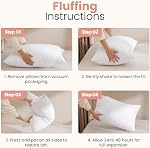 Utopia Bedding Insérer des oreillers (paquet de 2, Blanc) - 12 x 20 Oreillers de lit et de canapés - Oreiller décoratif intérieur