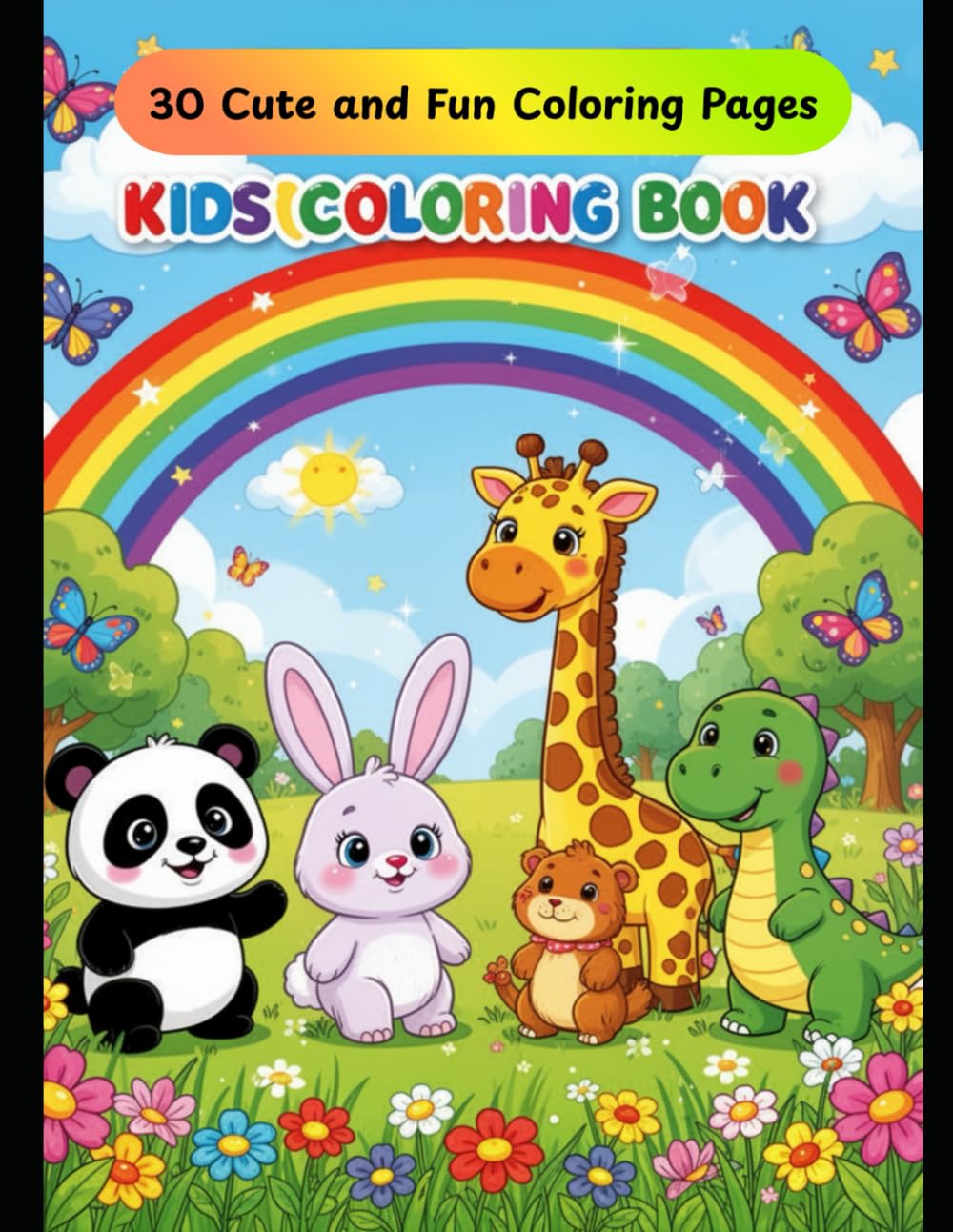 Cute & Fun Coloring Book - 30 Pages