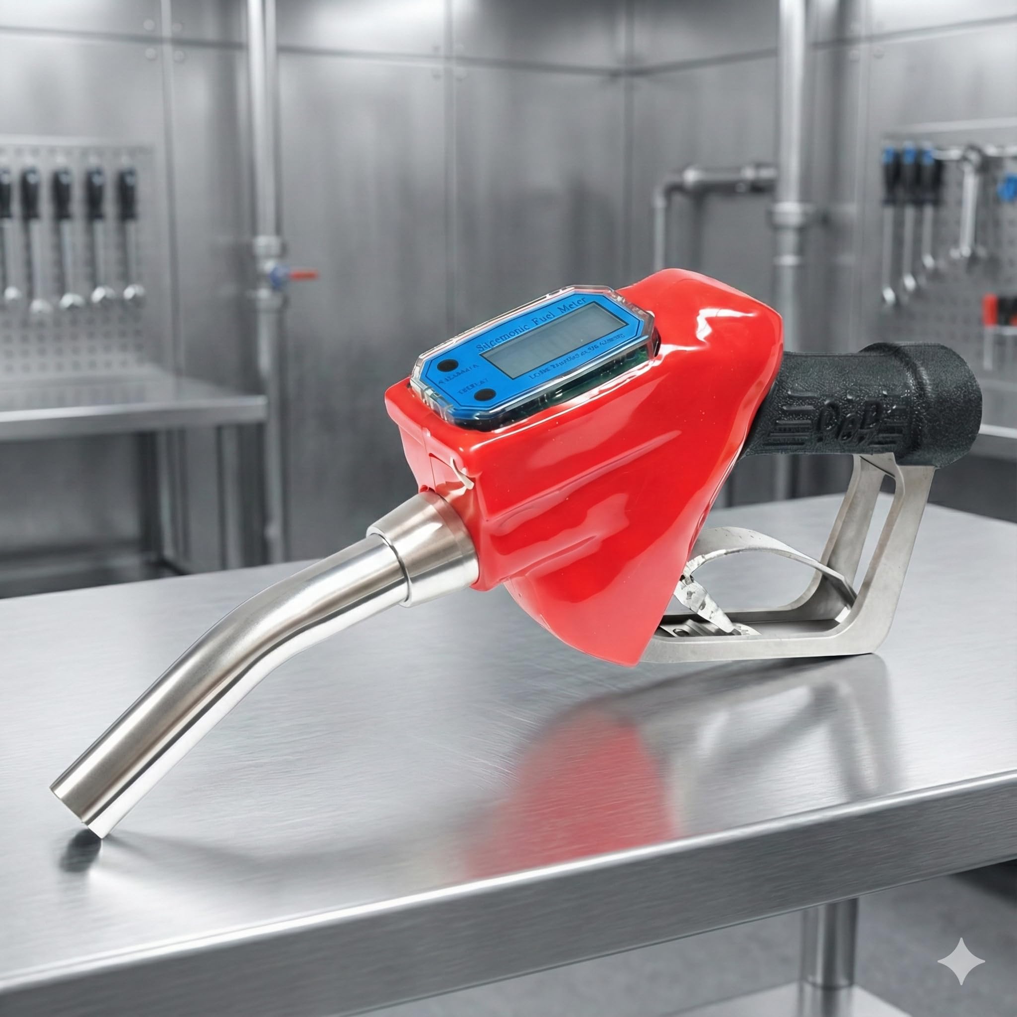 KATSU Dispensador de Diésel Pistola Medidor de Flujo Digital 1" 25mm Combustible de Gasolina Boquilla de llenado de Gasolina para Tractores Camiones Automóviles Marinos 482215