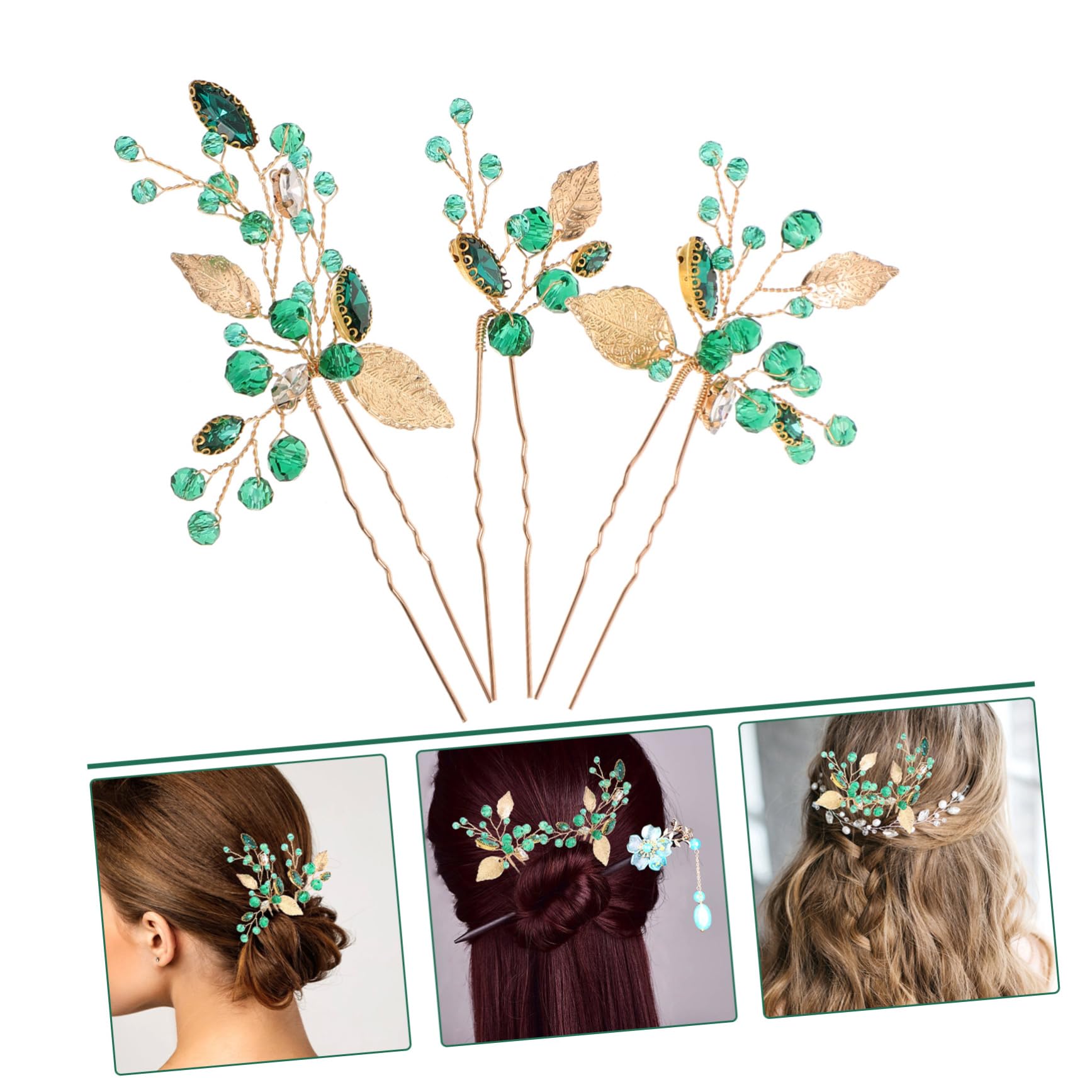 ifundom 12piezas Horquillas De Novia u Shape Cristales Adornos Elegantes Para Bodas y Fiestas Accesorios De Pelo Chic y Delicados