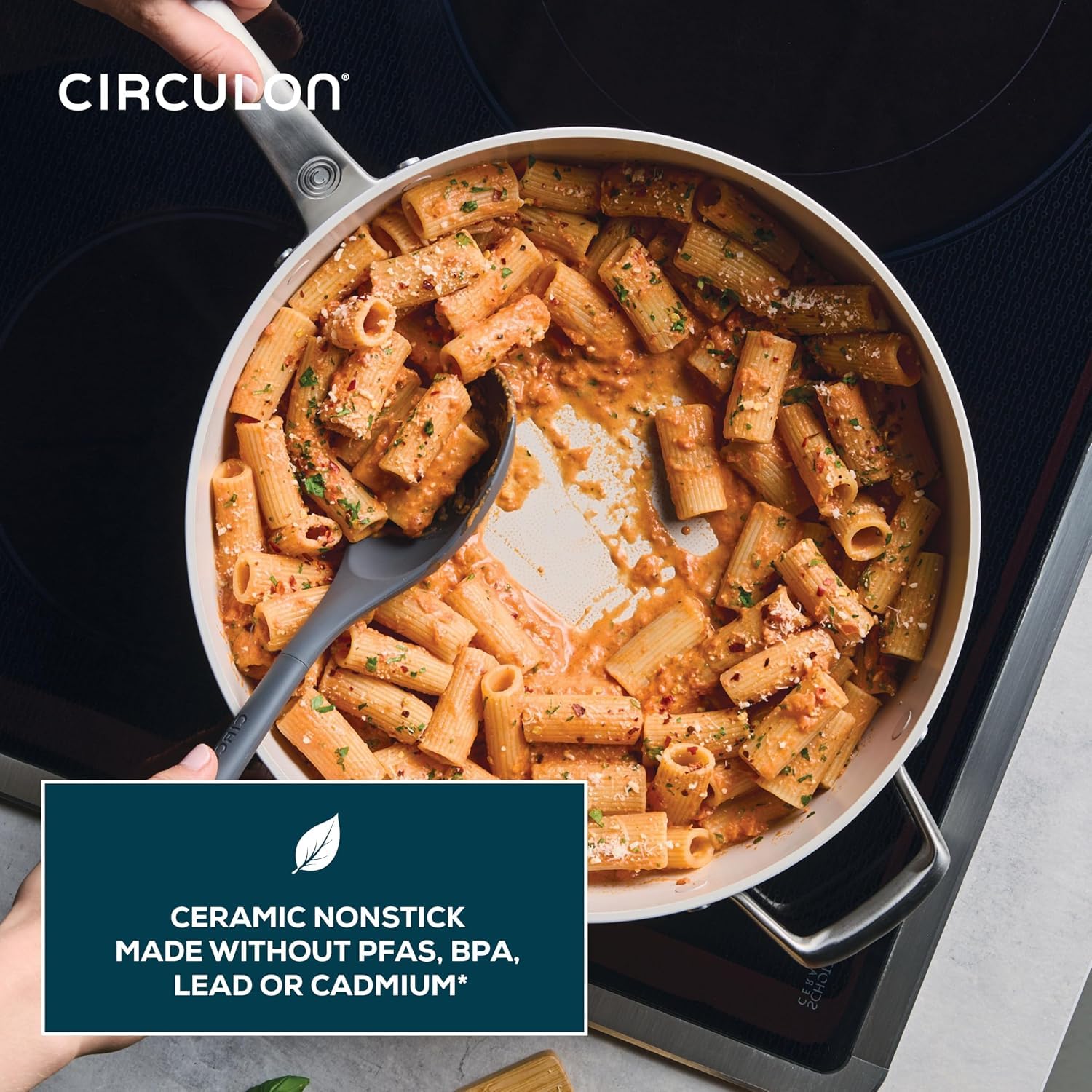 Circulon Halo LaserDefense Sauteuse Induction 30 cm 4,7 L avec Couvercle