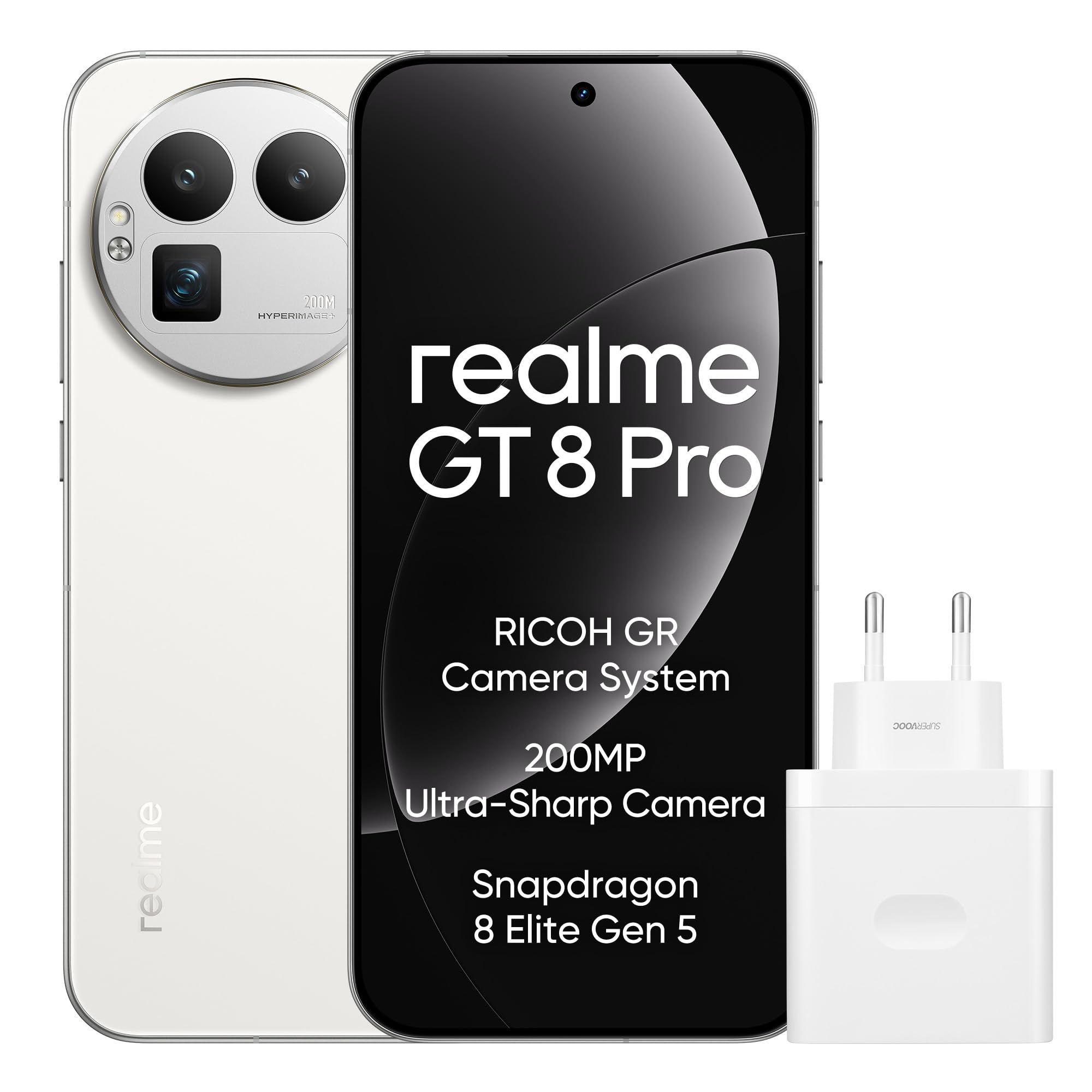 realme GT 8 Pro Smartphone 12GB+256GB, 200-MP-Teleobjektiv, Kamera