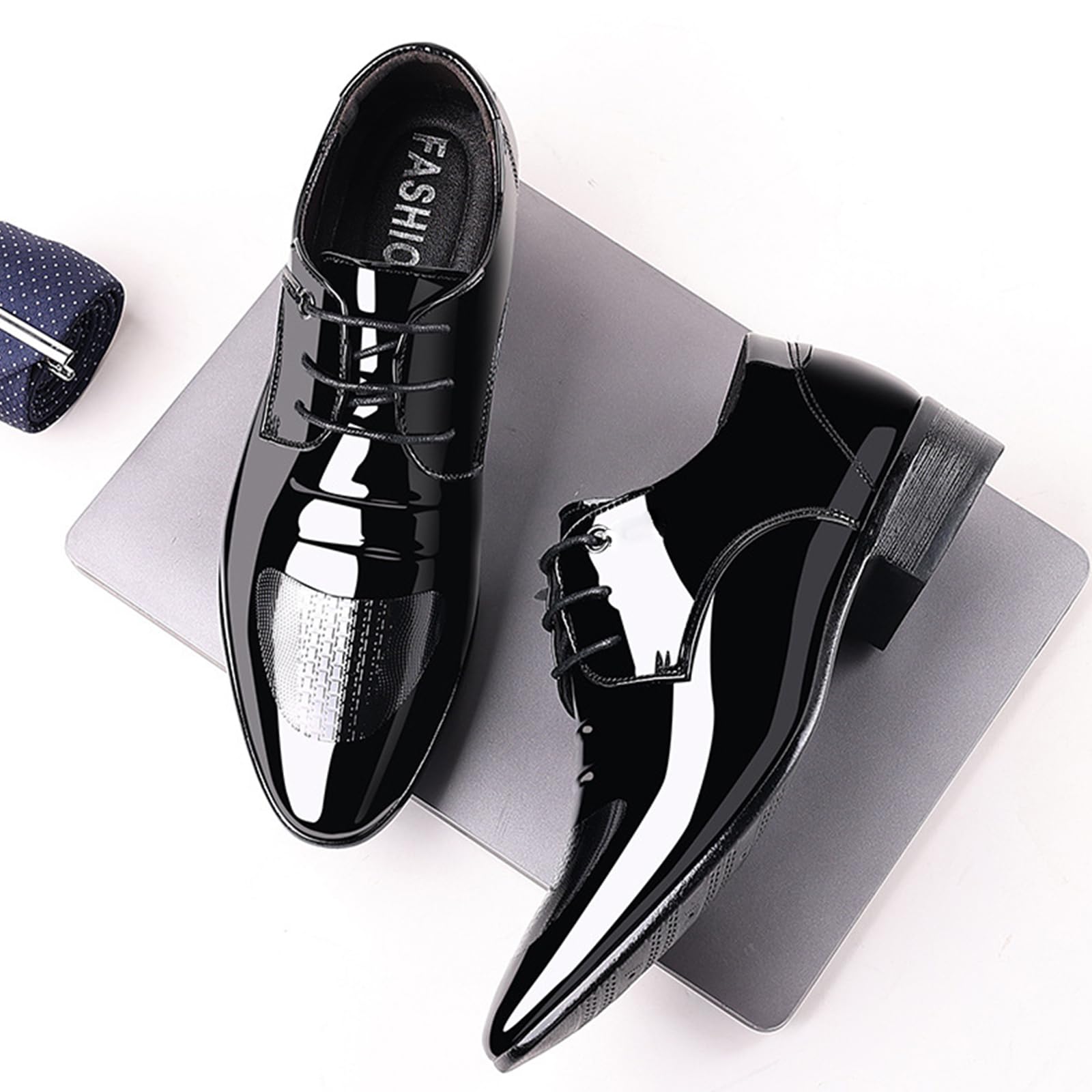 Uomo Scarpe Oxford in Pelle Stringate Scarpe Eleganti A Punta | Antiscivolo Classico Scarpe Formali Eleganti Comfort Business Matrimoni ufficio Cerimonia