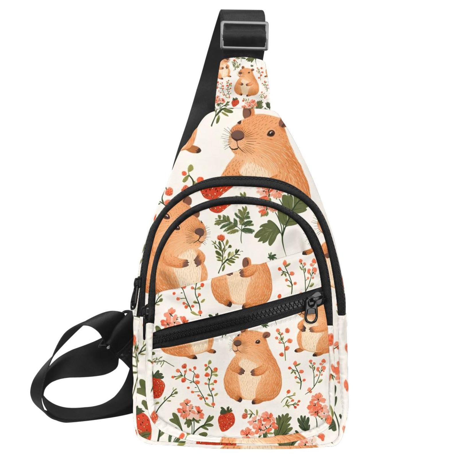 Mochila bandolera original de capibara para regalar a amigos 7