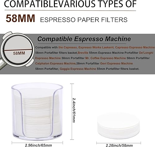 Miniatura 9 de Pantalla de disco de 2.098in con soporte para máquina de espresso Breville de 2.126in  Mantiene la pantalla de la ducha limpia  Reutilizable de