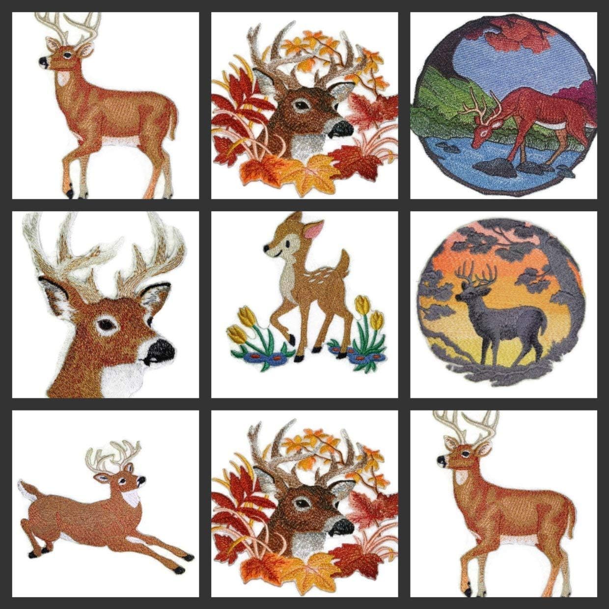 BeyondVision Nature Weaved in Threads, Amazing Animal Kingdom [Deer Face] [Custom and Unique] Embroidered Iron on/Sew Patch [5" *3.8"] [Made in USA]