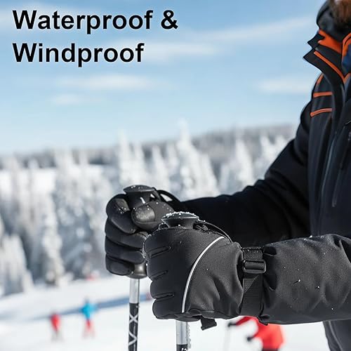Miniatura 4 de BNZ Guantes térmicos para hombres y mujeres, guantes térmicos recargables para deportes de invierno, ciclismo, equitación, esquí, ciclismo, caza,