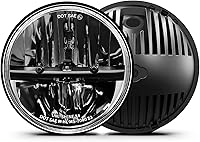 UNI-SHINE 7-Inch LED Headlights for Jeep Wrangler TJ JK CJ, DOT Approved Hi/Lo Beam, Plug & Play - 2 Pack Compatible Chevy Miata