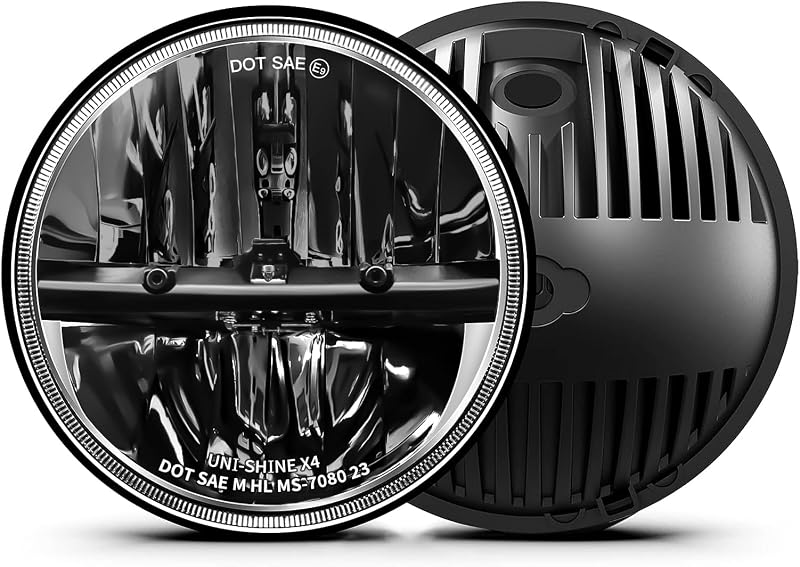 Faróis de LED UNI-SHINE 7 polegadas com facho alto/baixo – 2 unidades