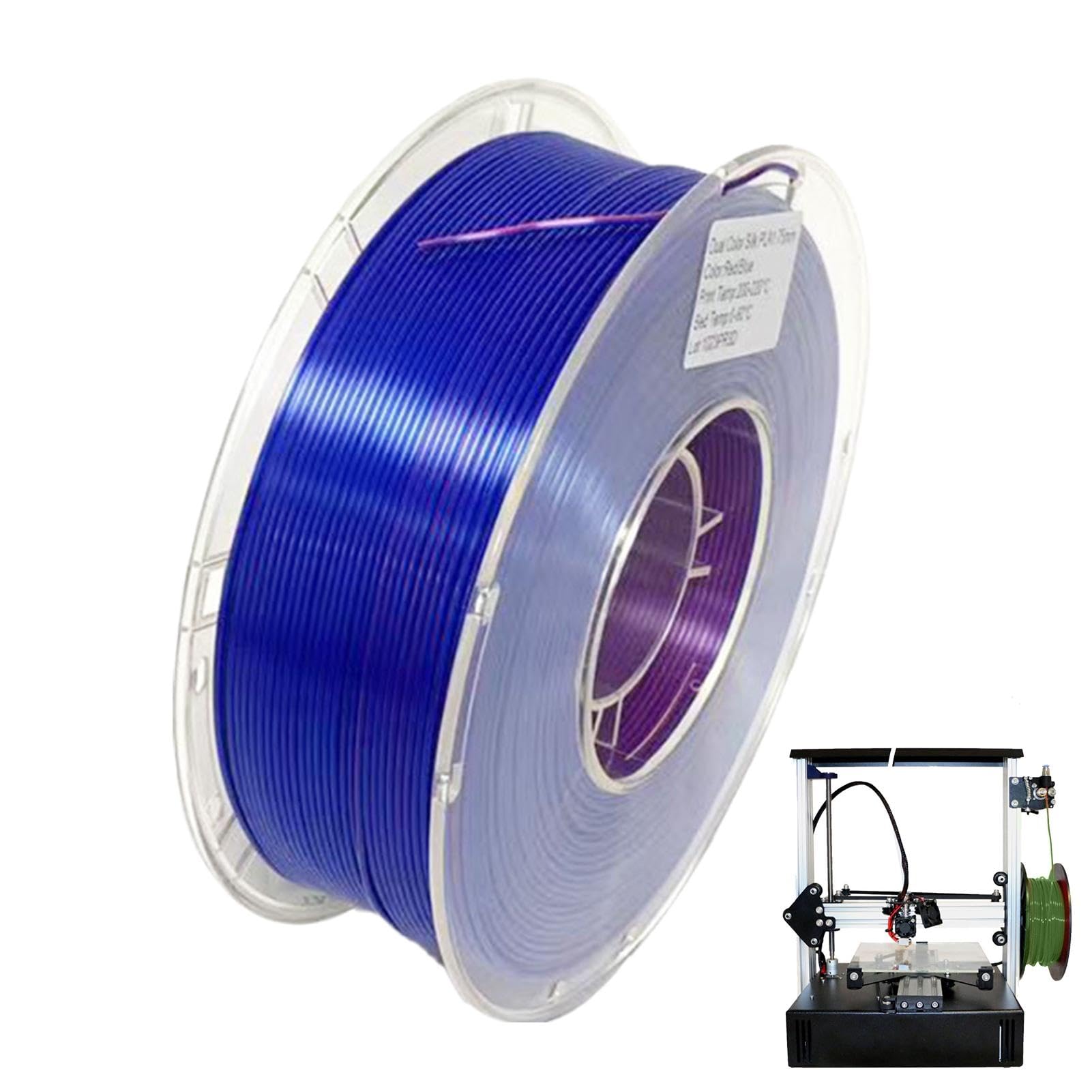 Jedwabny filament do drukarki, jedwabny filament - materiały | eksploatacyjne do drukarki dwukolorowy filament drukarski, błyszczący kolor materiału drukarskiego 3