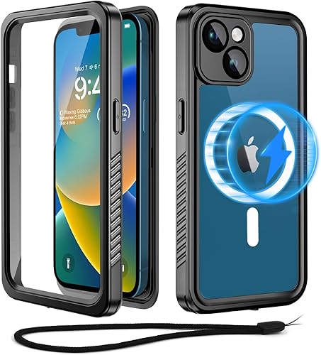Beeasy Funda impermeable para iPhone 13 compatible con Magsafe IP68 de grado militar bajo el agua, a prueba de golpes, a prueba de polvo, resistente