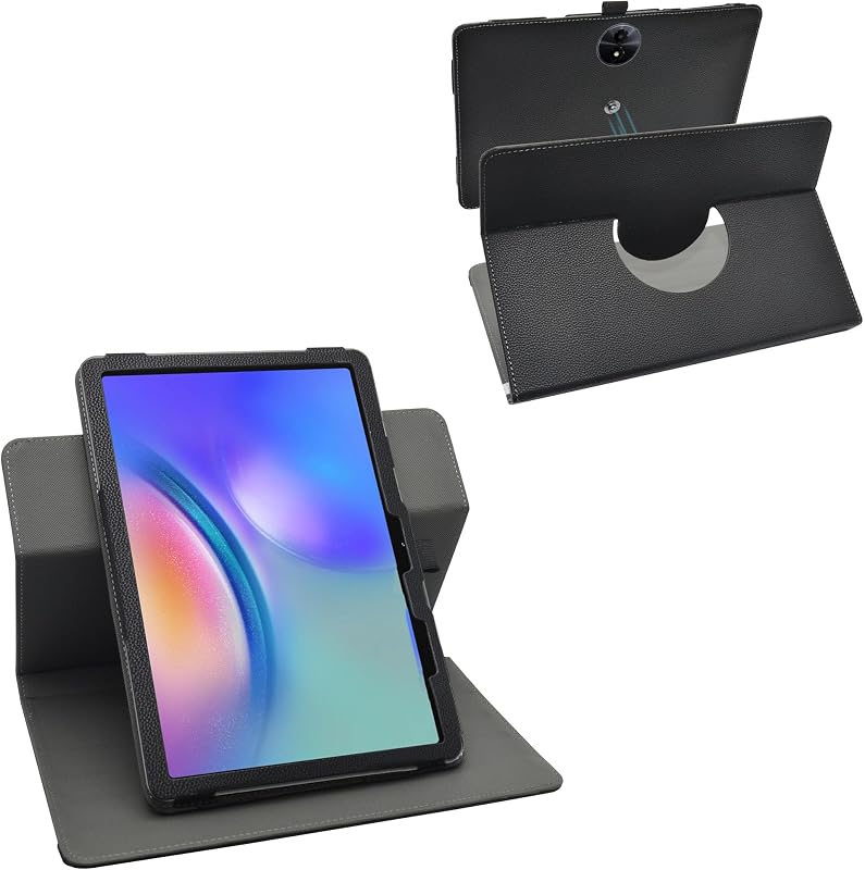 LiuShan Compatible with TCL NXTPAPER 11 Gen 2 case,TCL TAB 11 Gen 2 case,360 Degree Rotation Stand PU Cover for TCL NXTPAPER 11 Gen 2 / TCL TAB 11 Gen 2 11 Inch Tablet（Not Fit Other Tablet）,Black