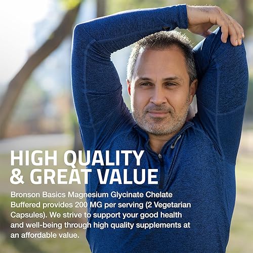 Miniatura 4 de Bronson Glicinato de magnesio 200 mg de alta absorción quelado tamponado suave en el estómago sin OMG, 60 cápsulas vegetarianas