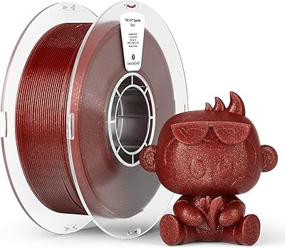 23 – kexcelled Glitter PLA Filament 1.75mm Red,Galaxy PLA 3D Printer Filament 1kg(2.2lbs),Sparkle Twinkling Surface Dimensional Accuracy +/- 0.03…