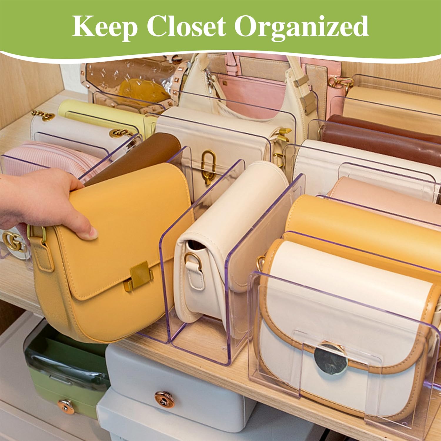 Handtaschen-Organizer Aus Acryl | Transparenter Aufbewahrungsständer Für Geldbörsen