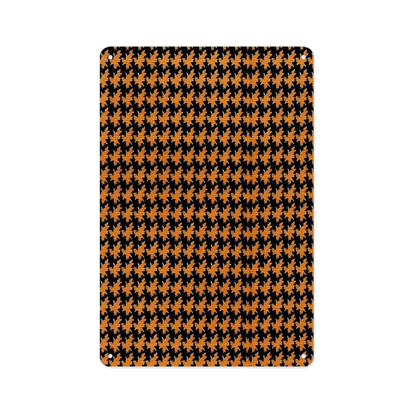 Fekiloot Style Orange Pattern Wall Decor Metal Signs Tin Signs Poster