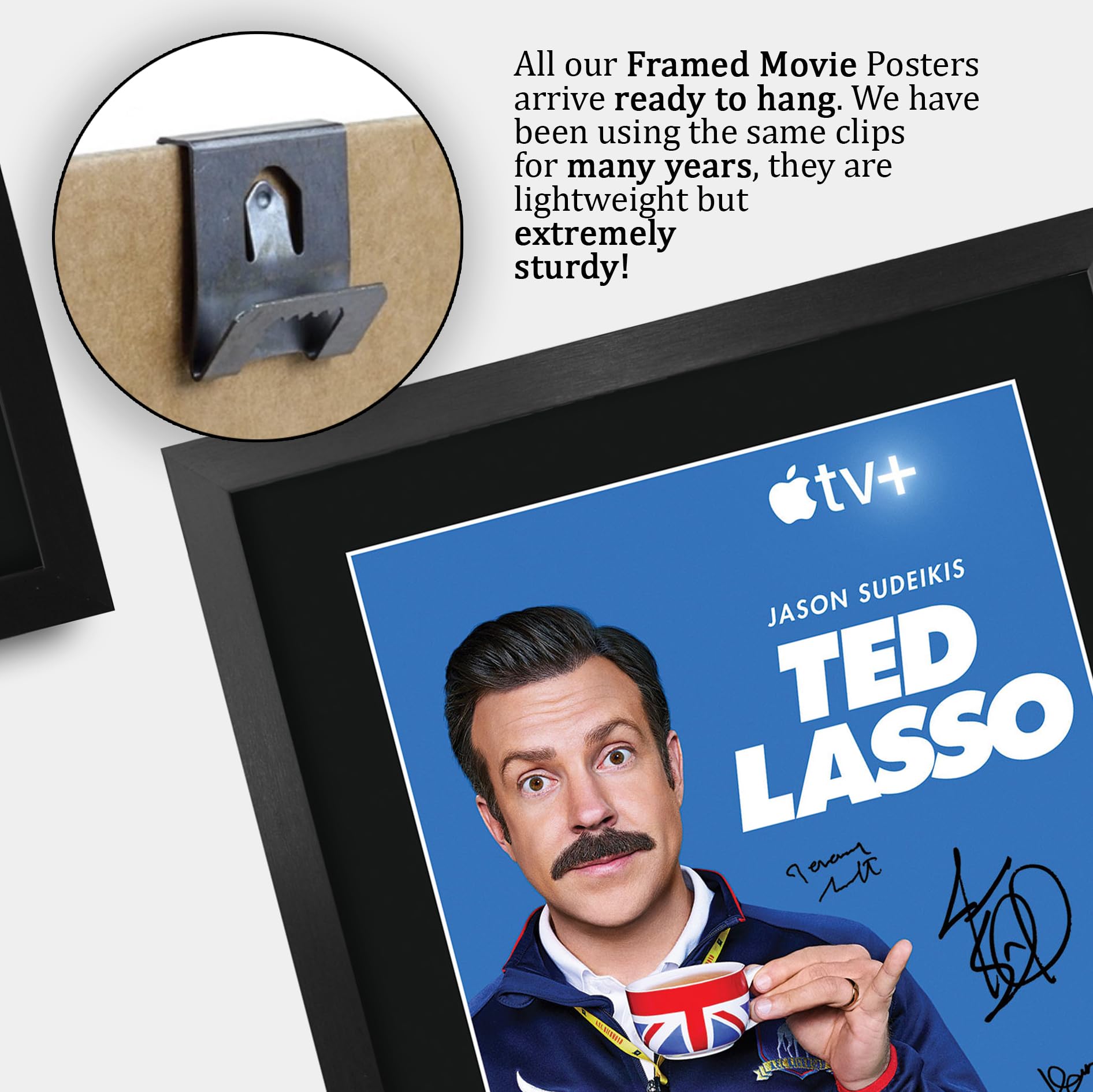 HWC Trading Poster A3 Con Autografo Stampato Di Ted Lasso - Incorniciato, Memorabilia Per Fan Della Serie TV - 5