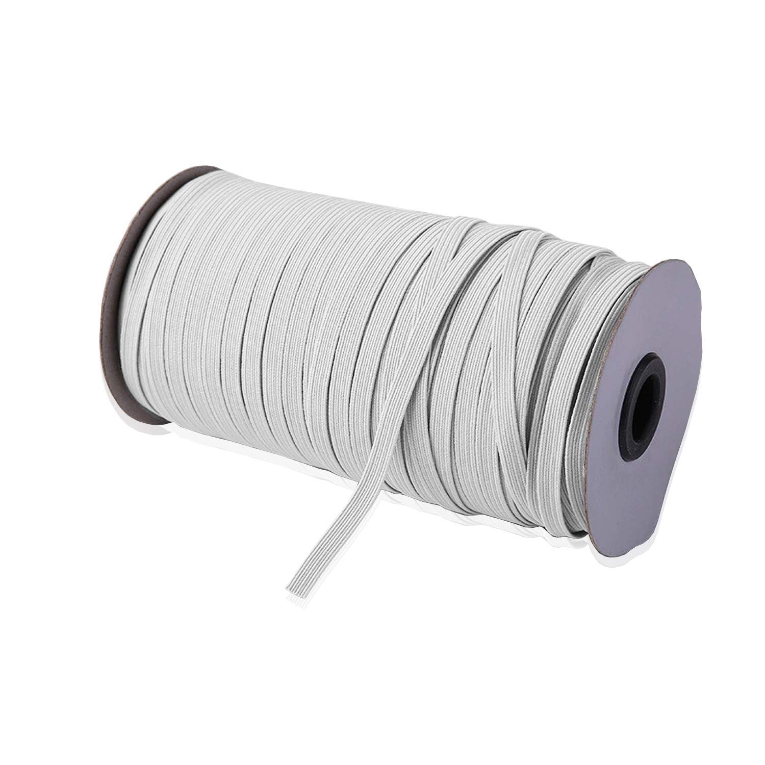 Cordoncino Elastico Piatto Trimming Shop - 5mm X 100 Metri, Bianco, Per Cucito, Maglia E Artigianato Fai Da Te
