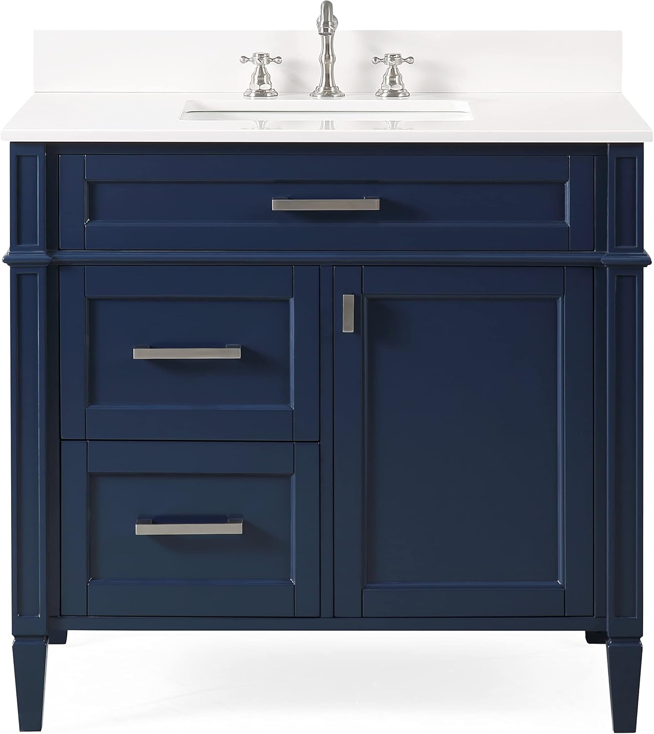 Amazon.com: 36" Durand Navy Blue Modern Style Elegant Single Sink ...