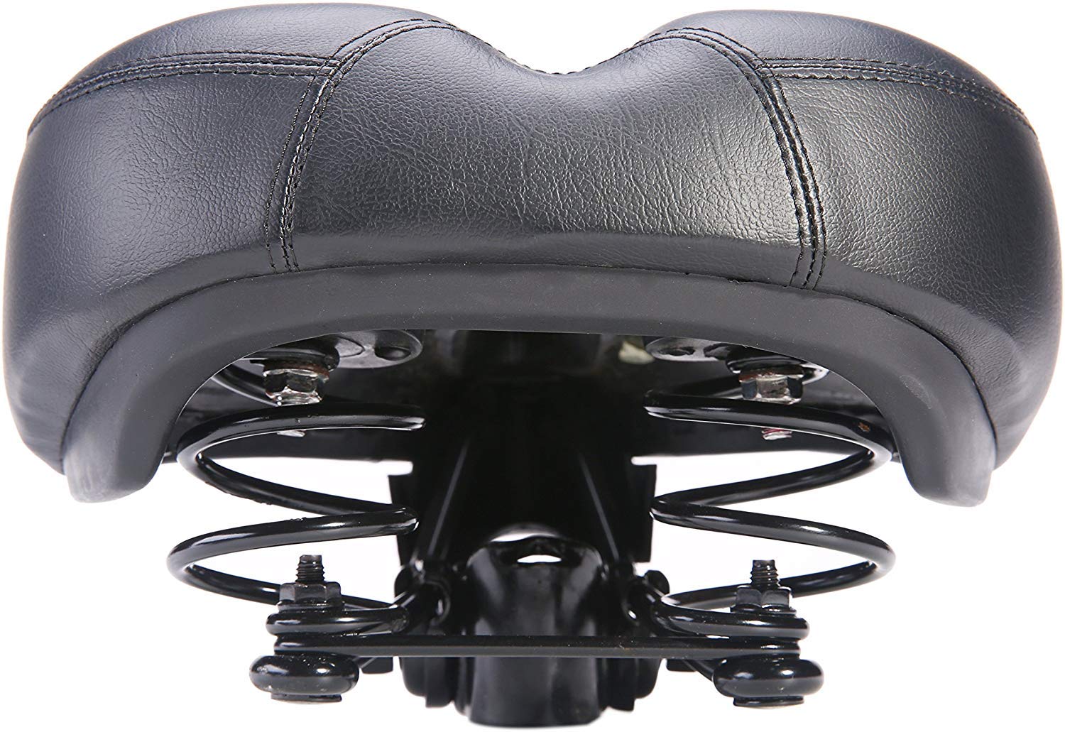 TentHome Selle de Velo Ultra Confortable pour Homme et Femme avec Suspension Ressort, Selle VTT Confort Homme avec Amortissement, Selles pour Vélo de Ville en PU Ergonomique, Accessoires de Vélo
