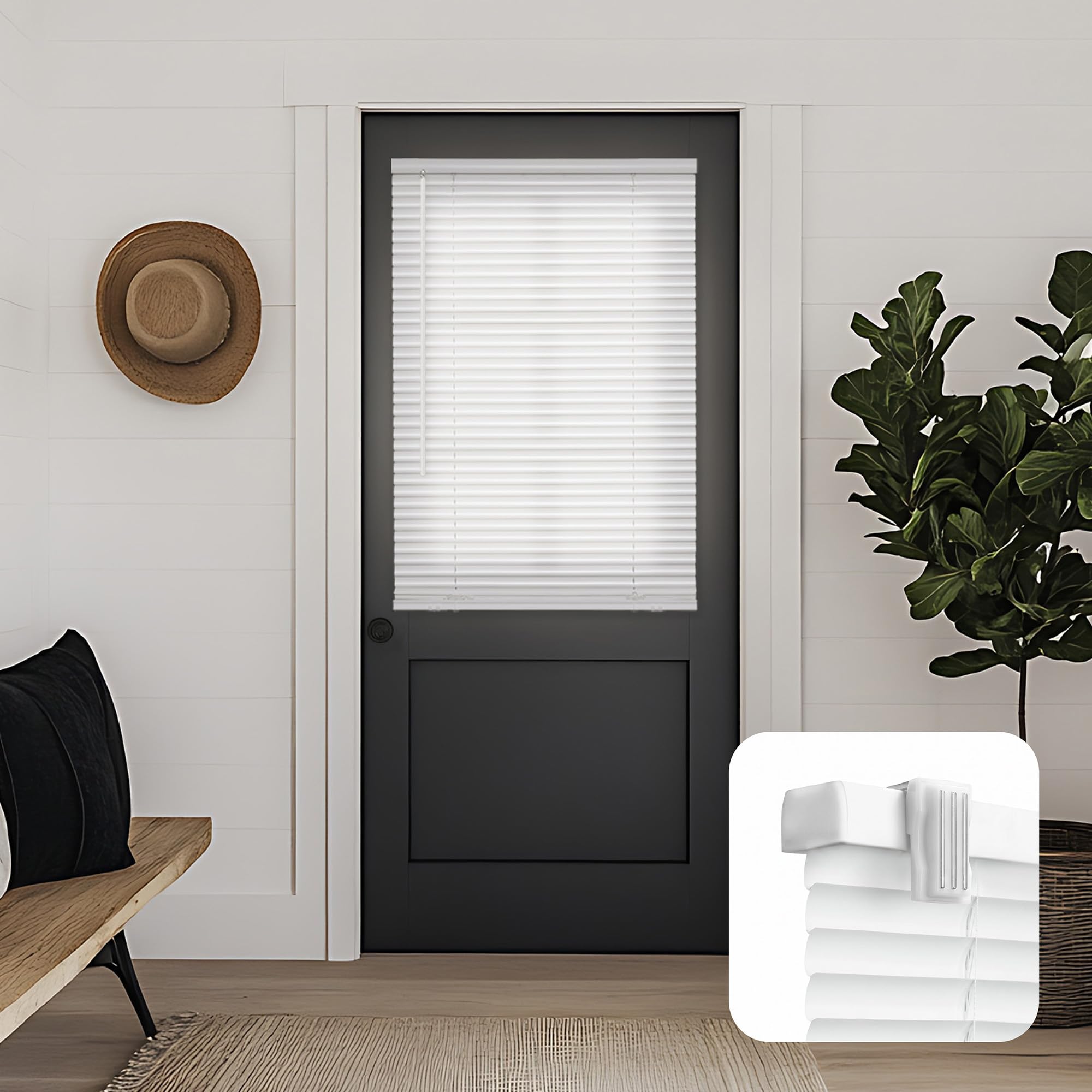 DEZ FURNISHINGS No Tool Cordless Magnet Mini Blinds