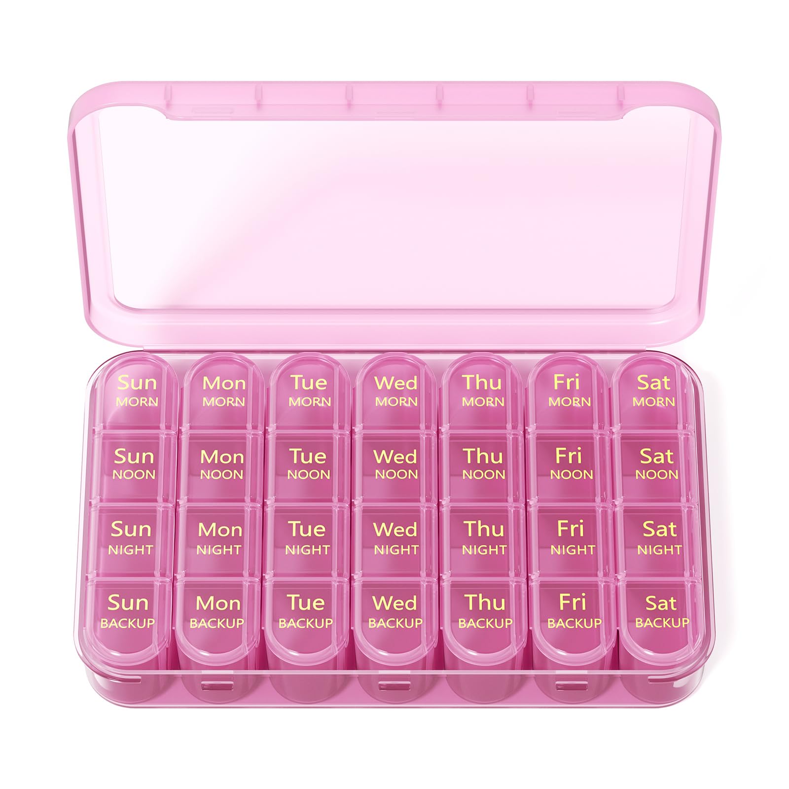 Zoksi Pill Organizer 4 Times a Day,7 Day Pill Box with Removable Daily Case
