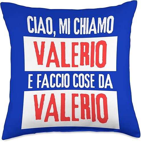 Ciao Sono Faccio Cose Da Valerio Personalizzato Throw Pillow, 18x18, Multicolor disponible en Yaxa Guatemala