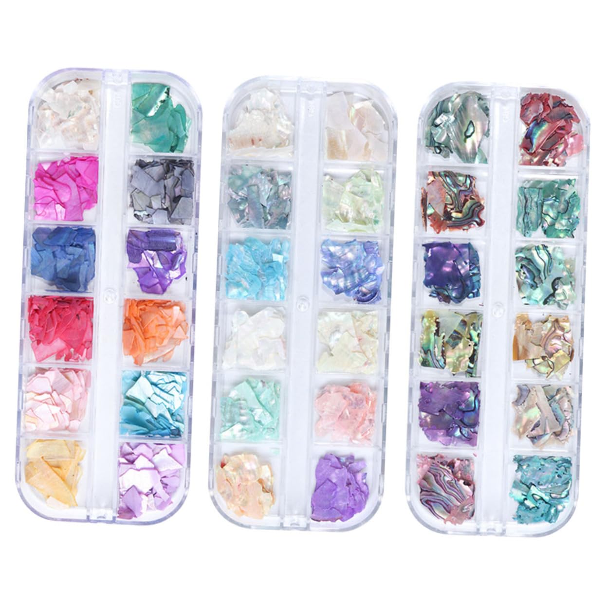 FRCOLOR 2 Set Adesivi Per Unghie Manicure Fascino Unghie Glitter Patch Conchiglie Fiocchi Decorazione Per Donne Ragazze Casa Salone * 2