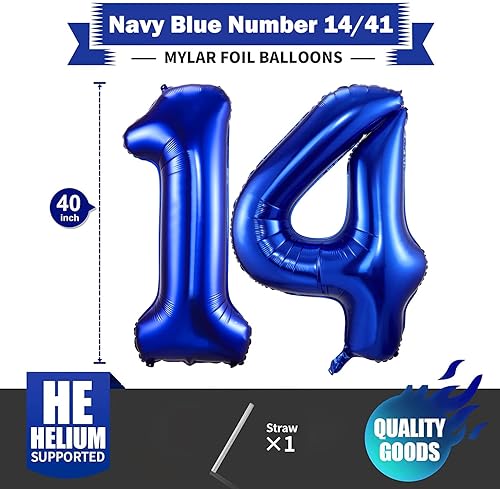 Vista 34 de Globos azul marino con el número 3, globos digitales de número 3 de 40 pulgadas, color azul oscuro, globos digitales grandes de Mylar para fiesta