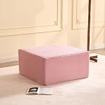 EJC 107 Inches Boneless Couch, Sofa Bed Couch for Living Room with Memory Foam, L Shaped-Right, Corduroy,Camel
