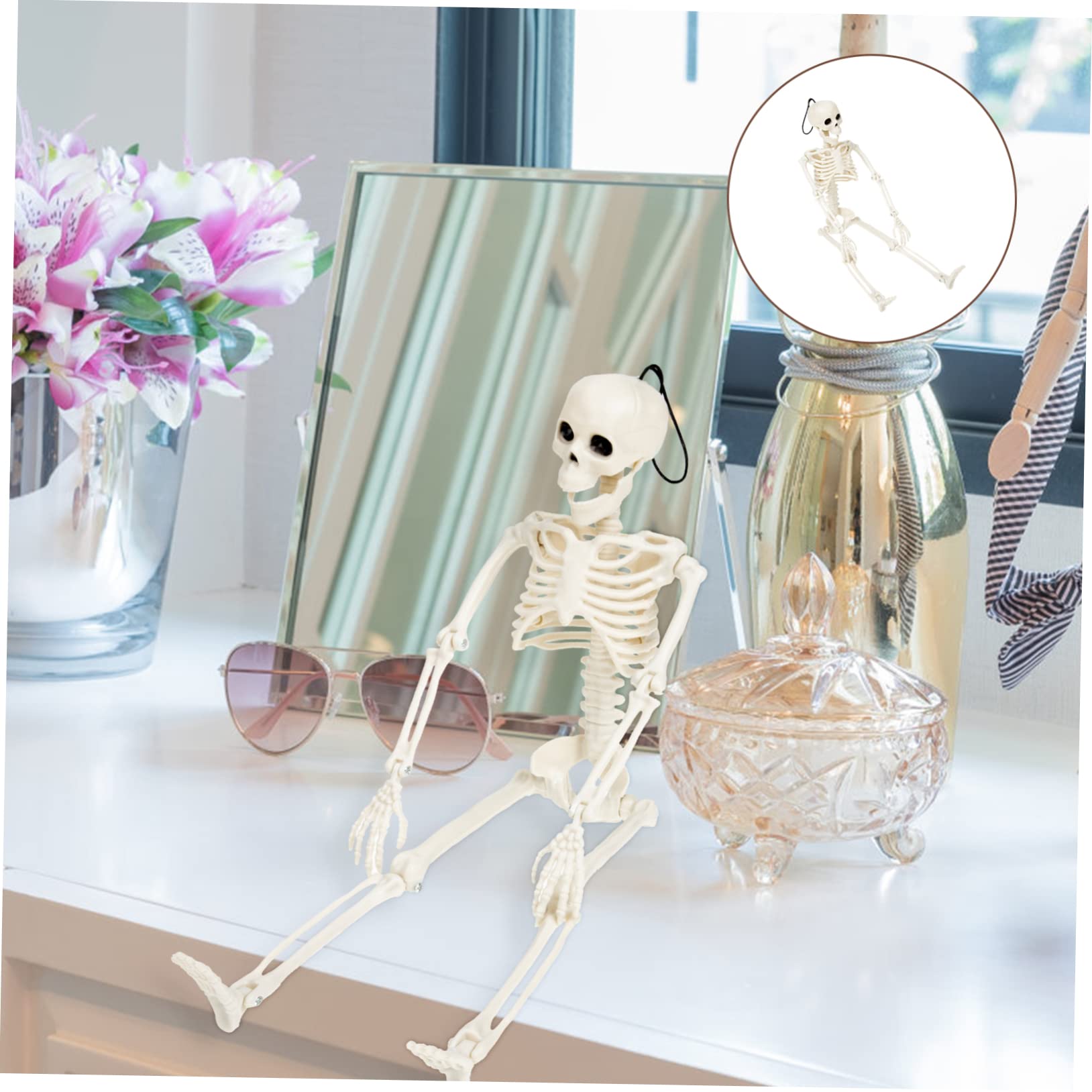 TOYANDONA 4 Piezas Esqueleto Humano Esqueleto Decoración Esquelética De Halloween Articulación del Esqueleto De Halloween Hueso De Plastico Pequeña Calavera Novio El Plastico Moda