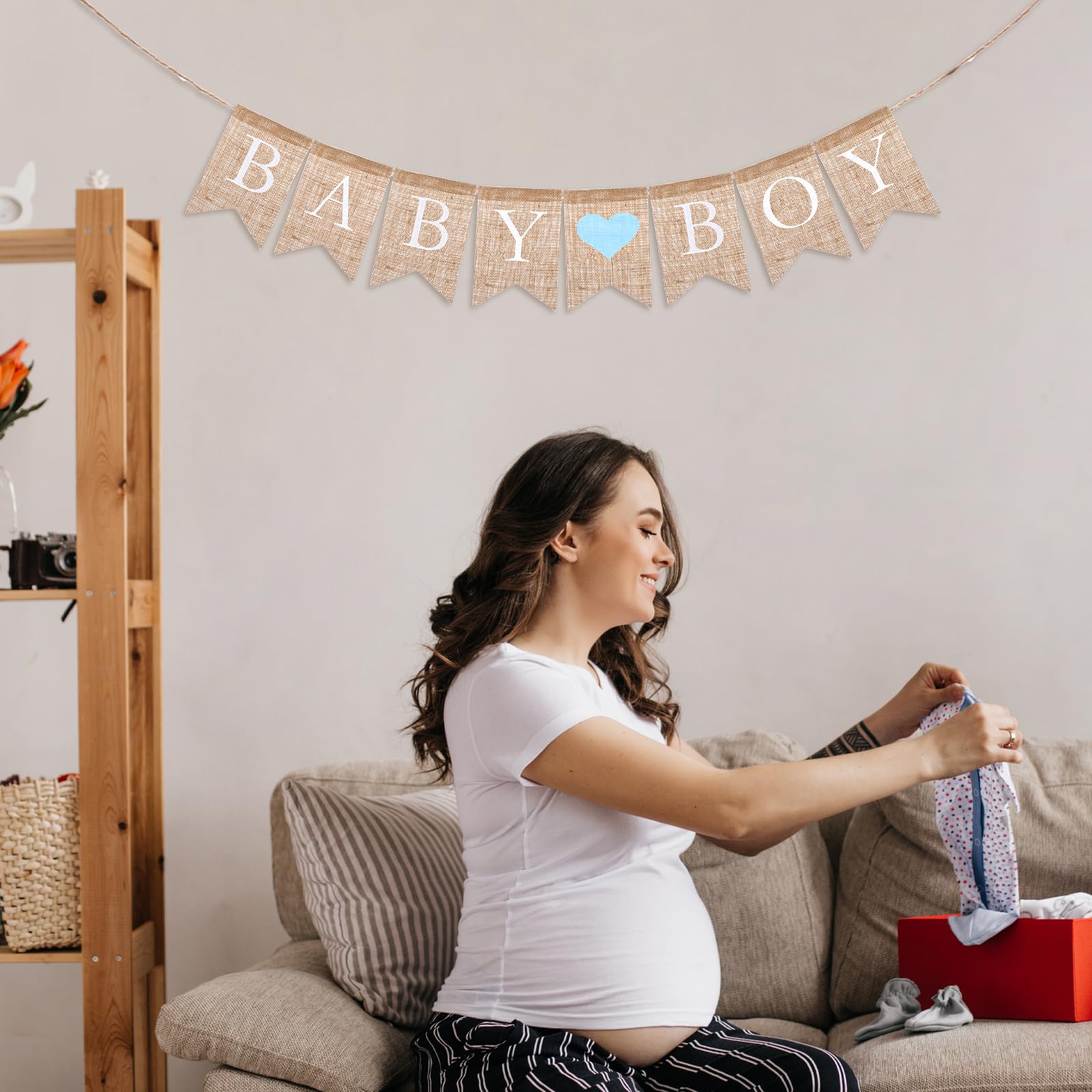 Decorazioni per baby shower, striscione per baby shower, con scritta "It's a Boy" (lingua italiana non garantita)