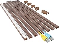 Vista 21 de Yecaye - Ocultador de cable de 125 pulgadas, corrector de cables de canal de un solo cable, sistema de gestión de cables fácil de instalar para un