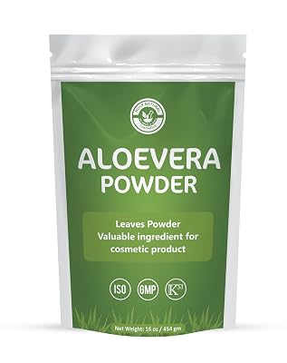 Organic Aloe Vera Leaf Powder - 454gm (16 Oz) (Aloe barbadensis miller -1 lb) - Resealable Zip Lock Pouch