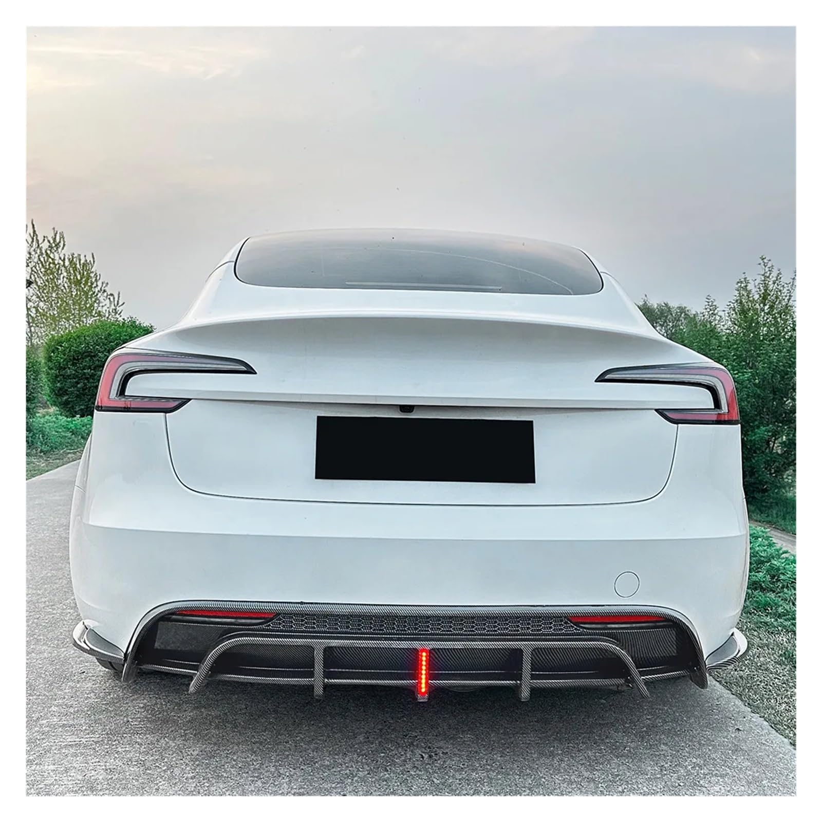 para difusor de Parachoques Trasero Coche, divisores Laterales Traseros, alerón para Tesla Modelo 3 2024-2025, Kits carrocería, Tuning, Estilo(Glossy Black)
