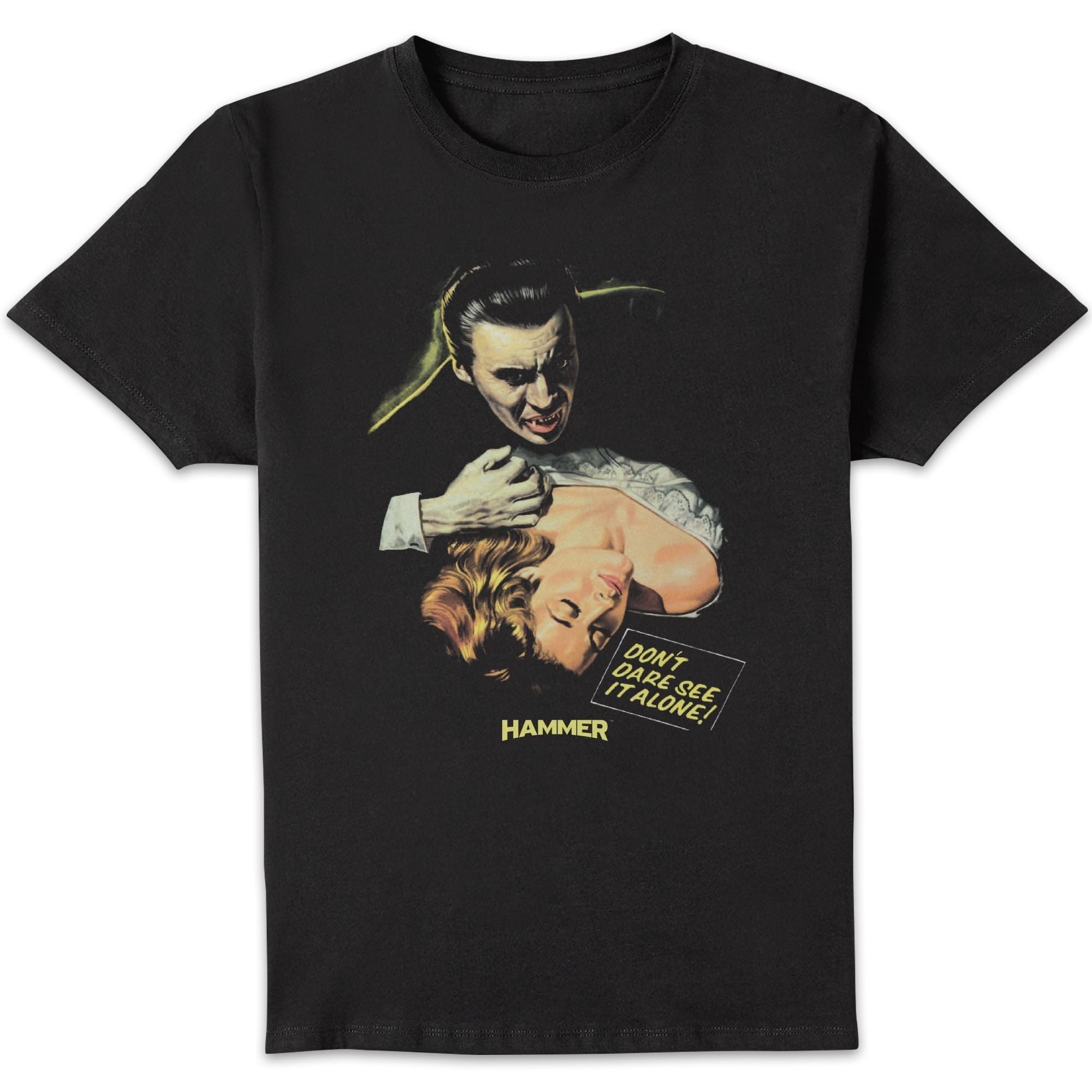 Hammer Horror Dracula Don't Dare See It Alone Men's T-Shirt - Black 3XL